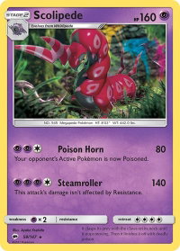 Scolipede - SM - Burning Shadows (SM03) #58/147 - Rare Pokémon Trading Card