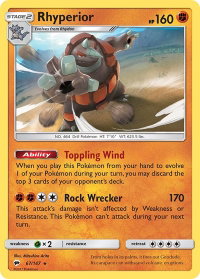 Rhyperior - SM - Burning Shadows (SM03) #67/147 - Holo Rare Pokémon Trading Card