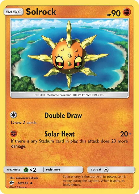 Solrock - SM - Burning Shadows Pokémon trading card