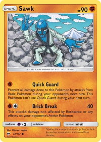 Sawk - SM - Burning Shadows (SM03) #72/147 - Common Pokémon Trading Card