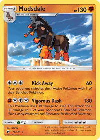 Mudsdale - SM - Burning Shadows (SM03) #78/147 - Rare Pokémon Trading Card