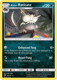Alolan Raticate - SM - Burning Shadows (SM03) #82/147 - Rare Pokémon Trading Card