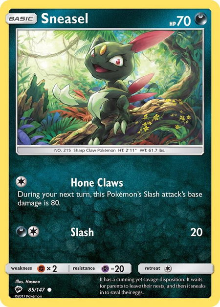 Sneasel - SM - Burning Shadows Pokémon trading card
