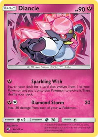 Diancie - SM - Burning Shadows (SM03) #94/147 - Holo Rare Pokémon Trading Card