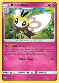 Ribombee - SM - Burning Shadows (SM03) #96/147 - Uncommon Pokémon Trading Card