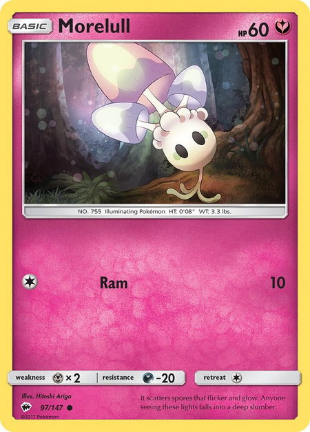 Morelull - SM - Burning Shadows Pokémon trading card