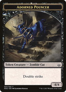 Adorned Pouncer // Horse Double-Sided Token - Hour of Devastation (HOU) #1 // 10 - Token Magic: The Gathering Trading Card