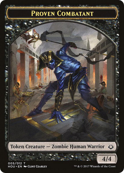 Proven Combatant // Cat Double-Sided Token - Hour of Devastation Magic: The Gathering trading card