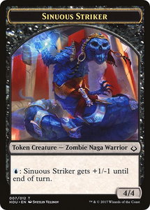 Sinuous Striker // Zombie Double-Sided Token - Hour of Devastation (HOU) #7 // 20 - Token Magic: The Gathering Trading Card