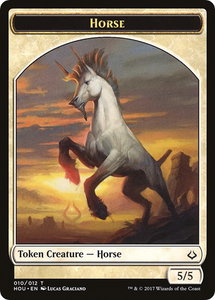Horse // Zombie Double-sided Token - Hour of Devastation (HOU) #10 // 20 - Token Magic: The Gathering Trading Card