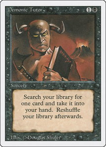 Demonic Tutor - Revised Edition (3ED) #null - Uncommon Magic: The Gathering Trading Card