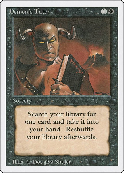 Demonic Tutor - Revised Edition Magic: The Gathering trading card