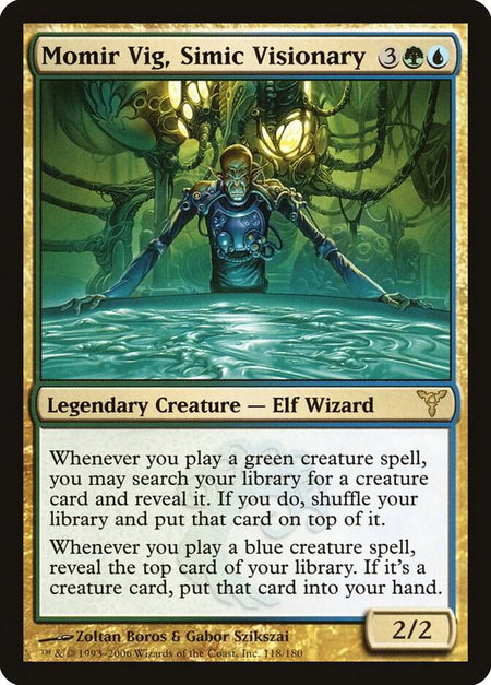 Momir Vig, Simic Visionary - Dissension Magic: The Gathering trading card