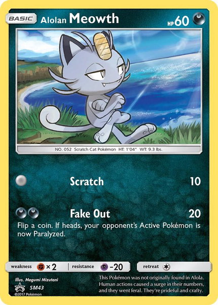Alolan Meowth - SM43 - SM Promos Pokémon trading card