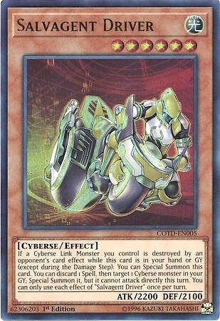 Salvagent Driver trading card from Code of the Duelist Salvagent Driver - Code of the Duelist YuGiOh trading card