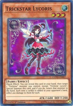 Trickstar Lycoris - Code of the Duelist YuGiOh trading card