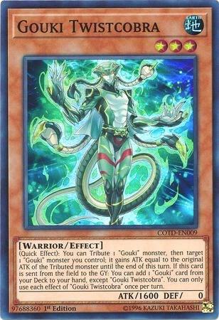 Gouki Twistcobra trading card from Code of the Duelist Gouki Twistcobra - Code of the Duelist YuGiOh trading card