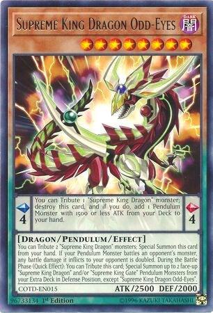 Supreme King Dragon Odd-Eyes trading card from Code of the Duelist Supreme King Dragon Odd-Eyes - Code of the Duelist YuGiOh trading card