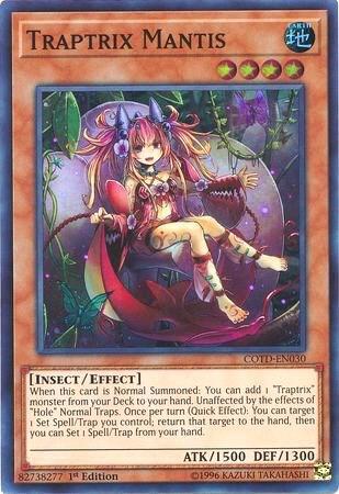 Traptrix Mantis trading card from Code of the Duelist Traptrix Mantis - Code of the Duelist YuGiOh trading card