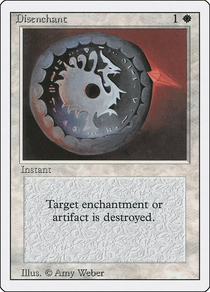 Disenchant trading card from Revised Edition Disenchant - Revised Edition Magic: The Gathering trading card