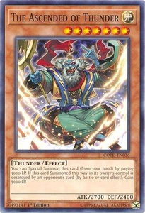 The Ascended of Thunder - Code of the Duelist (COTD) #COTD-EN036 - Common / Short Print YuGiOh Trading Card