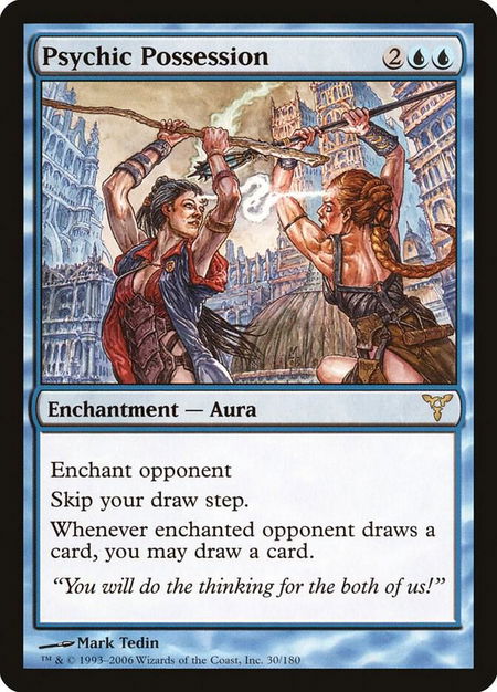 Psychic Possession trading card from Dissension Psychic Possession - Dissension Magic: The Gathering trading card