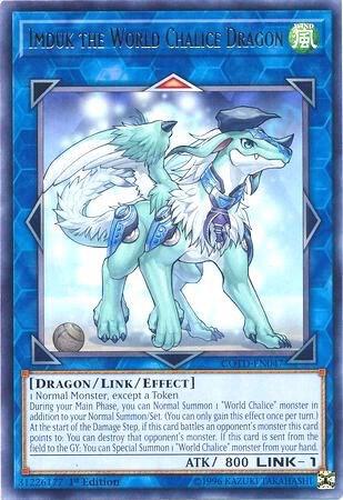 Imduk the World Chalice Dragon - Code of the Duelist YuGiOh trading card