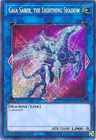 Gaia Saber, the Lightning Shadow trading card from Code of the Duelist Gaia Saber, the Lightning Shadow - Code of the Duelist YuGiOh trading card