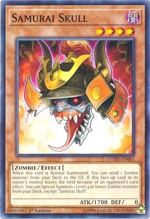 Samurai Skull trading card from Code of the Duelist Samurai Skull - Code of the Duelist YuGiOh trading card