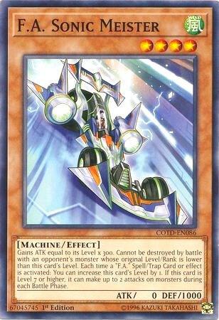 F.A. Sonic Meister trading card from Code of the Duelist F.A. Sonic Meister - Code of the Duelist YuGiOh trading card