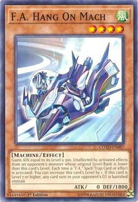 F.A. Hang On Mach - Code of the Duelist (COTD) #COTD-EN087 - Common / Short Print YuGiOh Trading Card