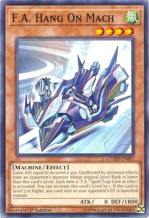 F.A. Hang On Mach - Code of the Duelist YuGiOh trading card