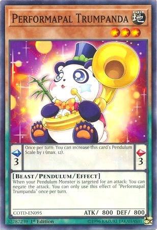 Performapal Trumpanda trading card from Code of the Duelist Performapal Trumpanda - Code of the Duelist YuGiOh trading card