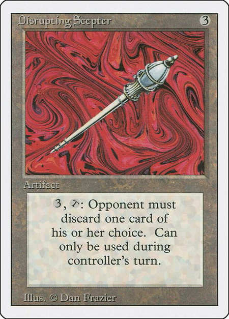 Disrupting Scepter - Revised Edition Magic: The Gathering trading card