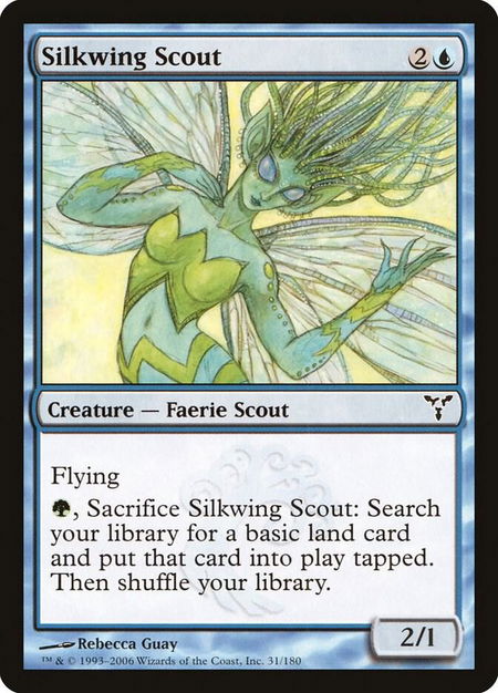 Silkwing Scout trading card from Dissension Silkwing Scout - Dissension Magic: The Gathering trading card