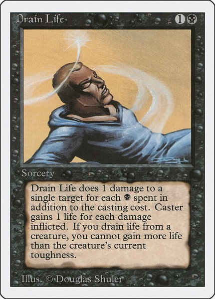 Drain Life - Revised Edition Magic: The Gathering trading card