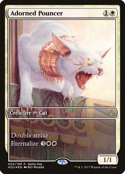 Adorned Pouncer trading card from Game Day & Store Championship Promos Adorned Pouncer - Game Day & Store Championship Promos Magic: The Gathering trading card
