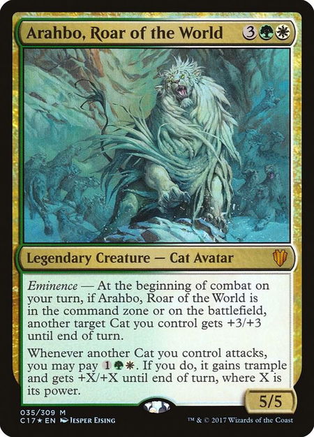 Arahbo, Roar of the World - Commander 2017 Magic: The Gathering trading card