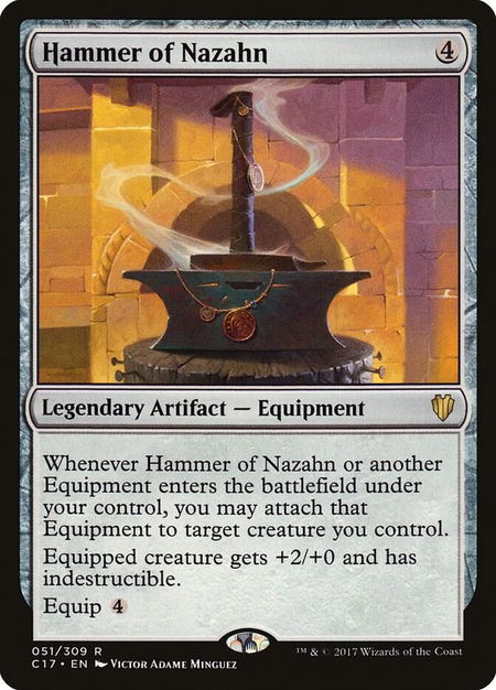 Hammer of Nazahn - Commander 2017 Magic: The Gathering trading card