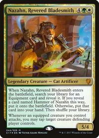 Nazahn, Revered Bladesmith - Commander 2017 (C17) #44 - Mythic Magic: The Gathering Trading Card