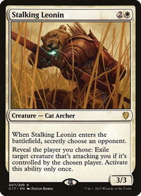 Stalking Leonin - Commander 2017 (C17) #7 - Rare Magic: The Gathering Trading Card
