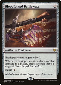 Bloodforged Battle-Axe - Commander 2017 (C17) #50 - Rare Magic: The Gathering Trading Card