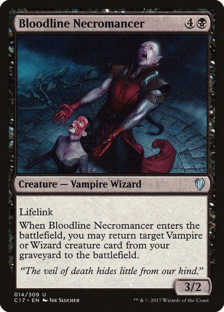 Bloodline Necromancer trading card from Commander 2017 Bloodline Necromancer - Commander 2017 Magic: The Gathering trading card