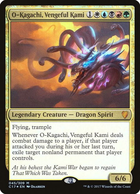 O-Kagachi, Vengeful Kami trading card from Commander 2017 O-Kagachi, Vengeful Kami - Commander 2017 Magic: The Gathering trading card