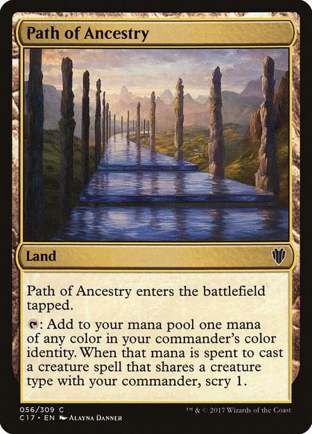 Path of Ancestry trading card from Commander 2017 Path of Ancestry - Commander 2017 Magic: The Gathering trading card
