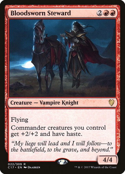 Bloodsworn Steward trading card from Commander 2017 Bloodsworn Steward - Commander 2017 Magic: The Gathering trading card