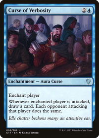 Curse of Verbosity - Commander 2017 (C17) #9 - Uncommon Magic: The Gathering Trading Card