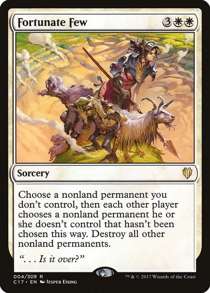 Fortunate Few trading card from Commander 2017 Fortunate Few - Commander 2017 Magic: The Gathering trading card