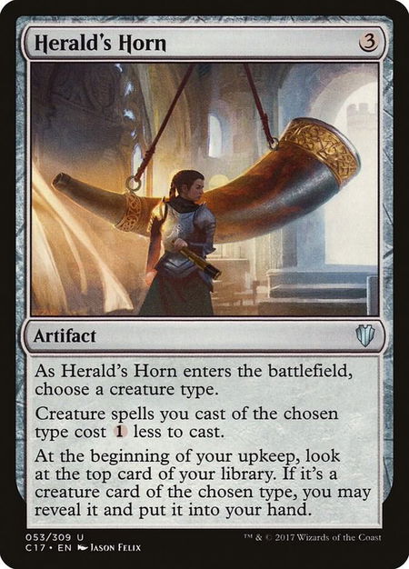 Herald's Horn - Commander 2017 Magic: The Gathering trading card