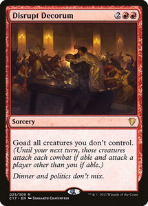 Disrupt Decorum - Commander 2017 (C17) #25 - Rare Magic: The Gathering Trading Card